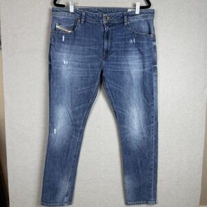 Mens Diesel THOMMER-C RC48D Stretch Slim Distressed Blue Jeans W36 L30